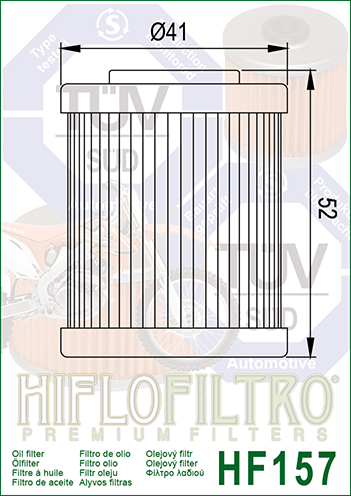 HiFlo - HF157 Oil Filter for KTM, Beta and Polaris