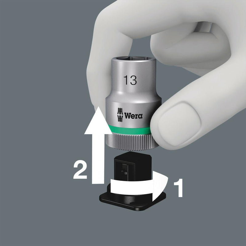 Wera Tools - 8767 C Hf Tx 1 Zyklop Bit Socket Set With 1/2" Drive Socket With Holding Function 9Pcs - 05004202001