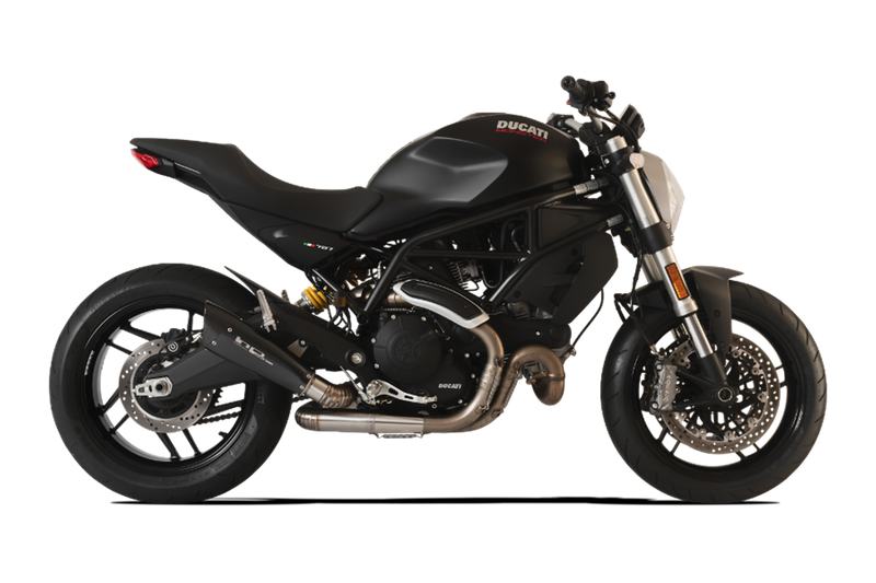HPCorse - Ecoxtreme 260mm muffler for Ducati Monster 797 (refer to photo - "@" curved link arm)