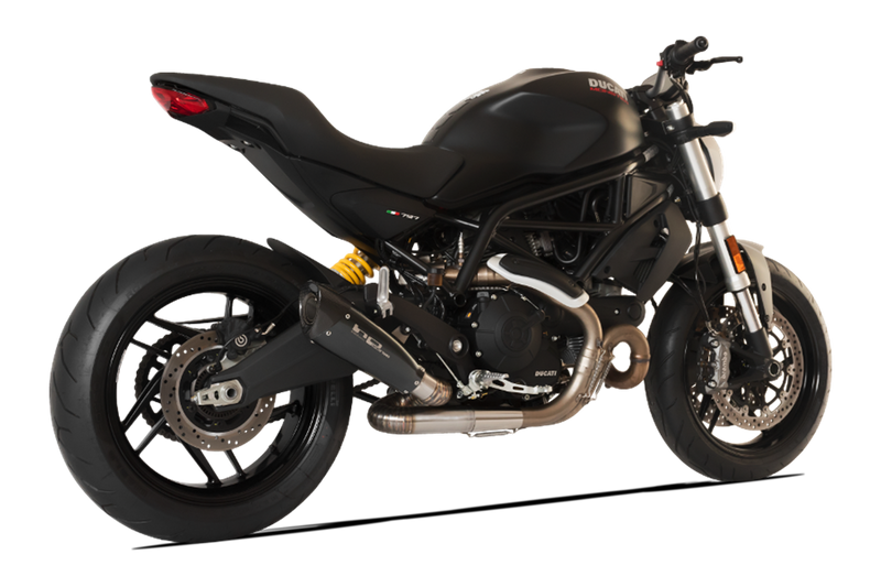 HPCorse - Ecoxtreme 260mm muffler for Ducati Monster 797 (refer to photo - "@" curved link arm)