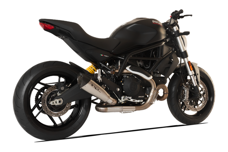 HPCorse - Ecoxtreme 260mm muffler for Ducati Monster 797 (refer to photo - "@" curved link arm)