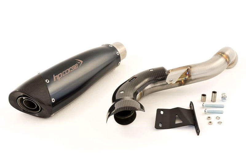 HPCorse - Evoxtreme 310mm muffler for Ducati Hypermotard 821 with Slip on Link-pipe high position