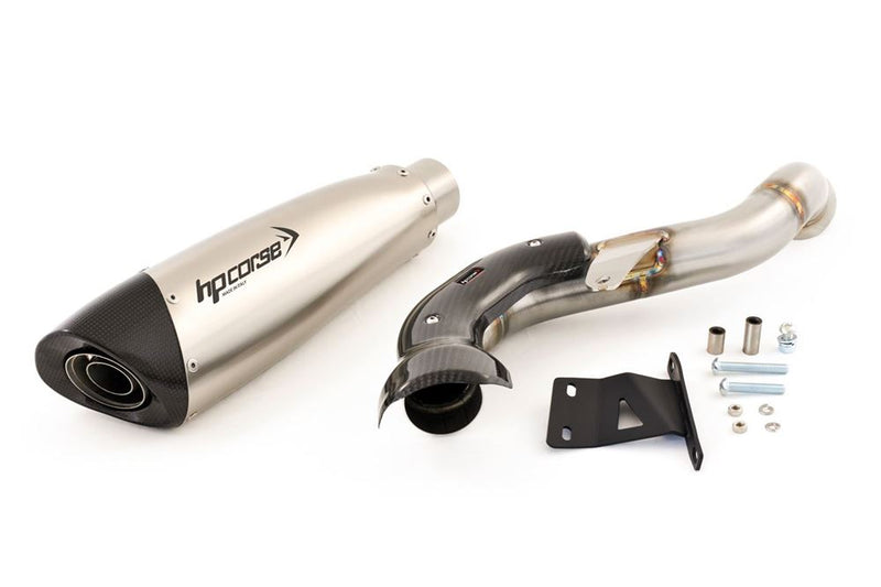 HPCorse - Evoxtreme 310mm muffler for Ducati Hypermotard 821 with Slip on Link-pipe high position