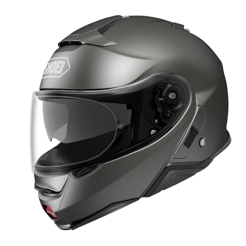 shoei black neotec 2 plain motorcycle flip-up helmet II Modular : Automotive The integrated shell spoiler is repositioned to better reduce lift and drag at speed Shoei Helmets - Neotec 2