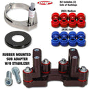 Scotts - Solid & Rubber SUB Mounted Steering Damper Kit - KTM EXC SXF XCW 2012 to 2016 (DM-5929-01 / DS-5929-01)